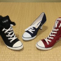 Converse with high heels
